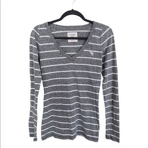 A&F| Striped Long Sleeve Shirt| Size: S